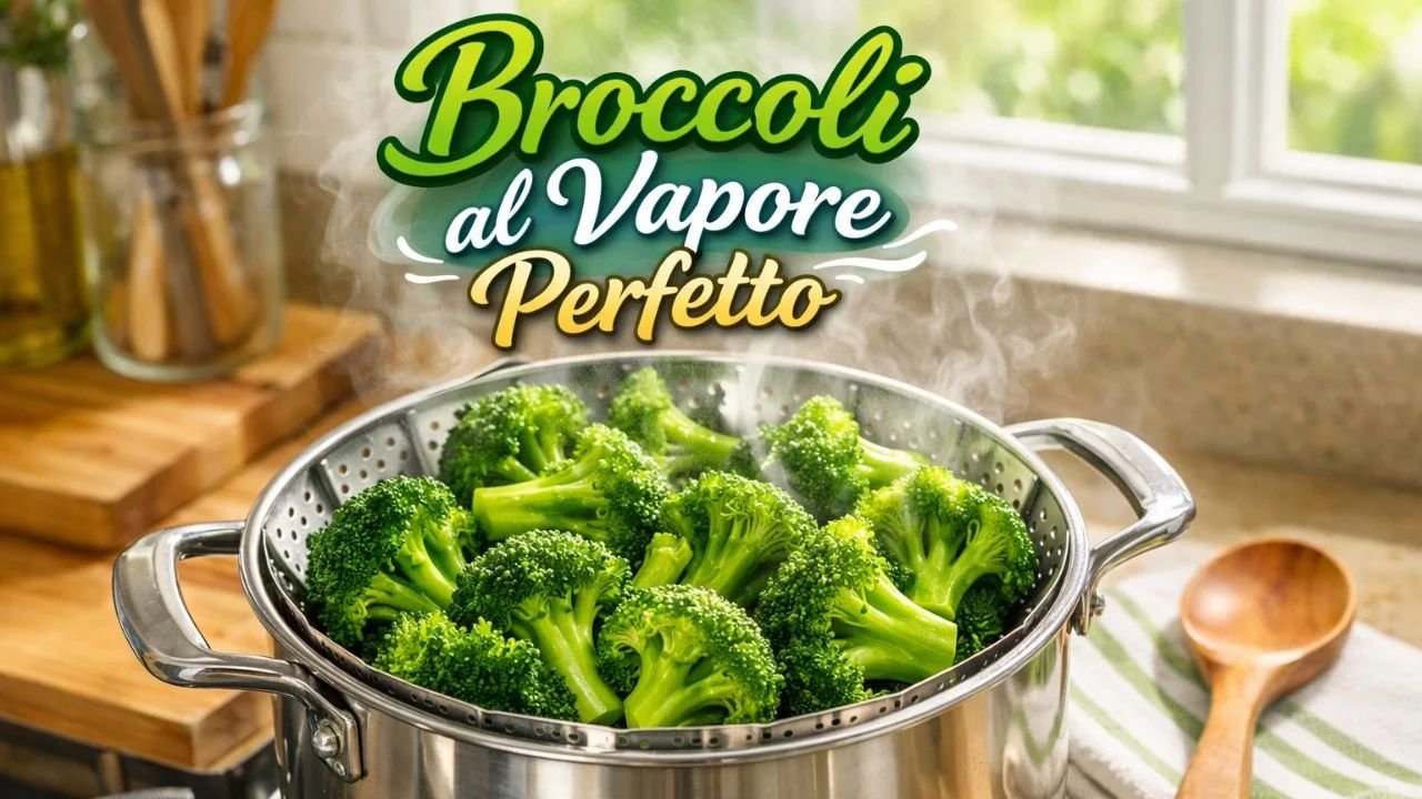 Il modo giusto per cuocere a vapore i broccoli per ottenere cimette tenere e luminose ogni volta