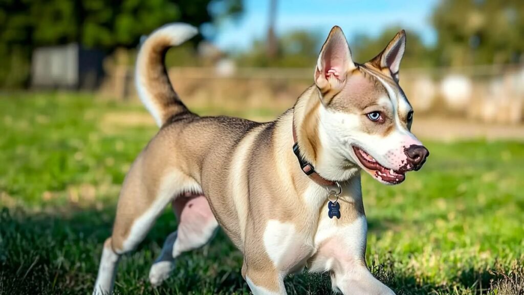 Owner shares her pit bull and husky mix—people can't believe the dog's look