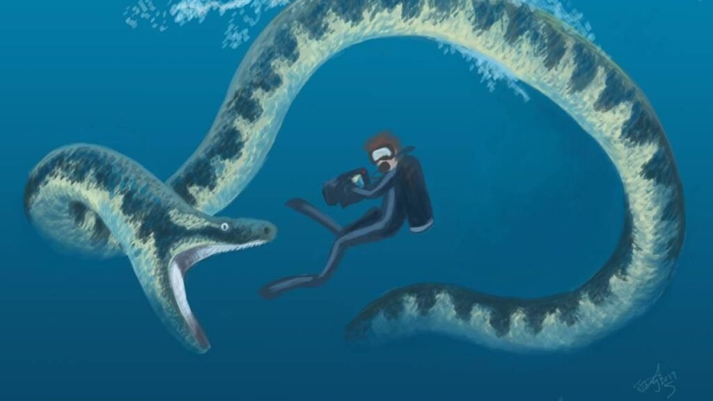 This massive sea snake was the size of a telephone pole