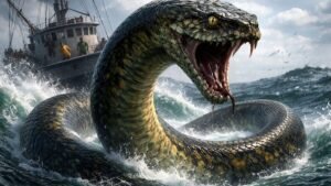 This massive sea snake was the size of a telephone pole