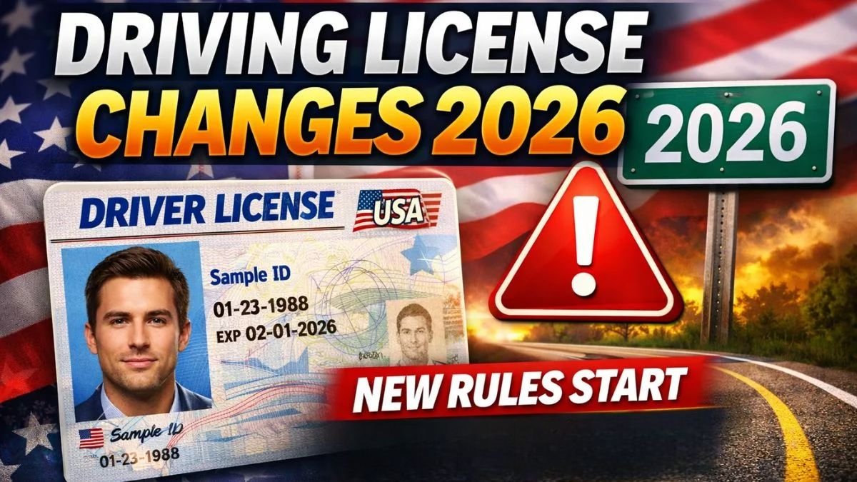 USA Driving License Changes – New Rules Come Into Effect on March 2026 give me image prompt