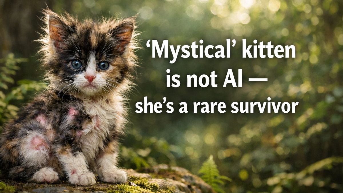 ‘Mystical’ kitten is not AI — she’s a rare survivor
