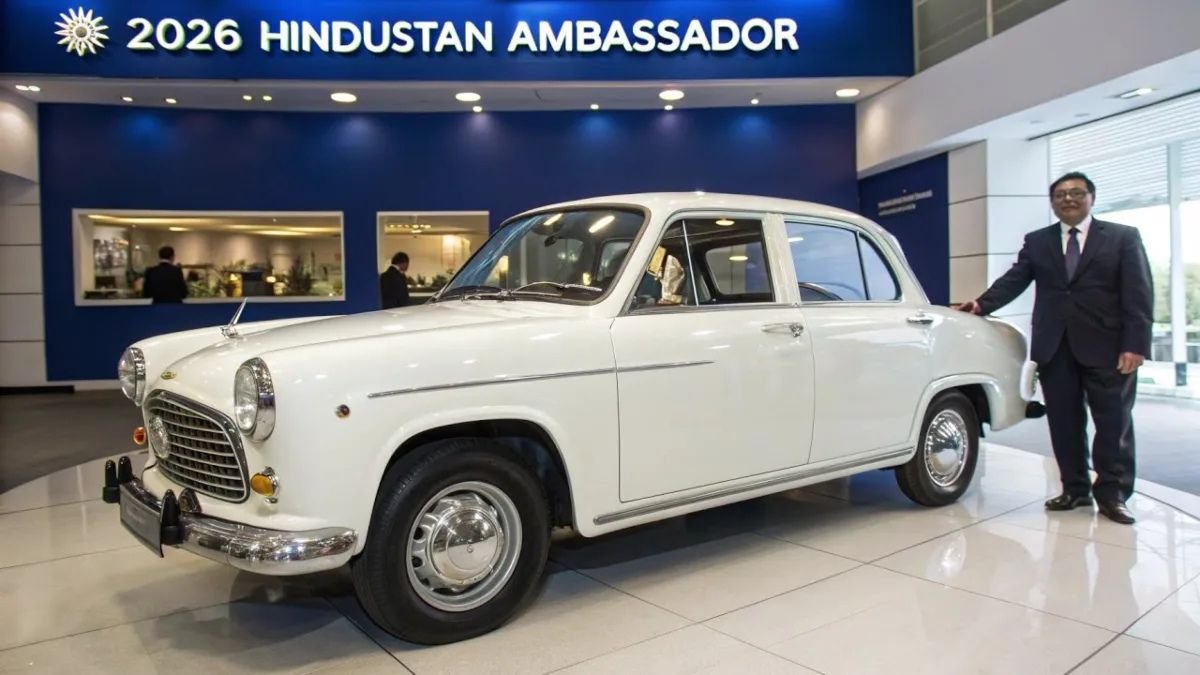 Hindustan Ambassador 2026 Launched – Iconic Sedan with Premium Design & Modern Features