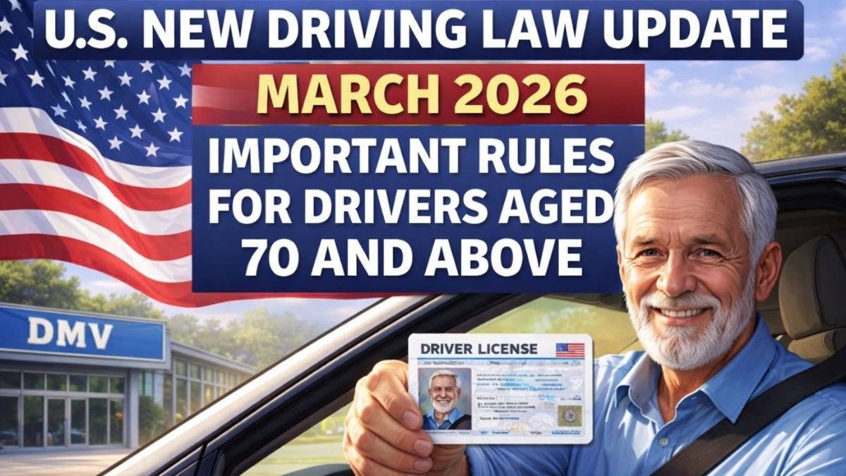 U.S. New Driving Law Update March 2026: Important Rules for Drivers Aged 70 and Above